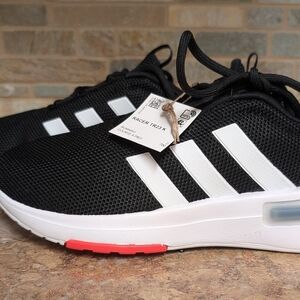 Adidas Black and White Racer TR21 X Sneakers, Size 2.5